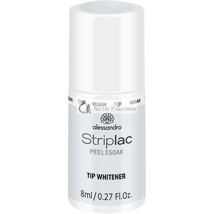 Alessandro Striplac Peel or Soak Vegan Tip Whitener White LED Nail Polish 8ml