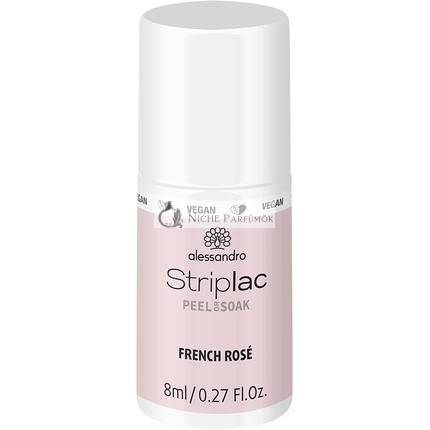 alessandro Striplac Peel or Soak French Rosé LED Nail Polish 8ml French Pink - 1 Bottle