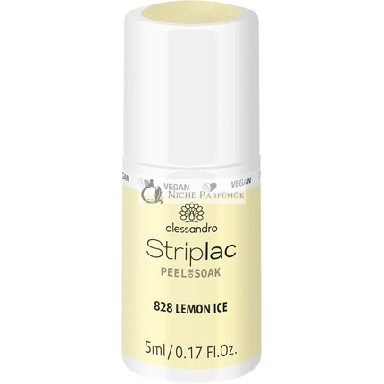 Alessandro Striplac Peel or Soak Sweet Sorbets Lemon Ice Vegan LED Nail Polish in Yellow 5ml