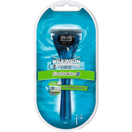 Wilkinson Sword Protector 3 For Men Smooth Shave Razor Handle + 1 Blade Refill