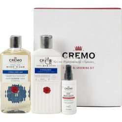   Cremo Grooming Gift Set Kit for Men Shower Gel 2 in 1 Shampoo and Conditioner Face Moisturizer