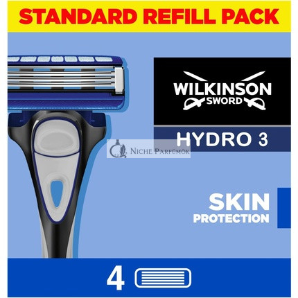 Wilkinson Sword Hydro 3 Skin Protection For Men Regular Razor Blade Refills 4 Count