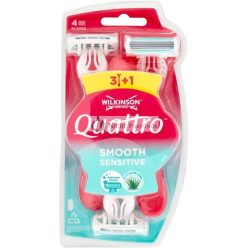   Wilkinson Sword Quattro for Women Sensitive Women's Disposable Razors 4 Pieces