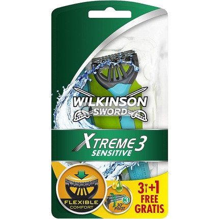 Wilkinson Sword Xtreme 3 Sensitive Disposable Razor 4 Count