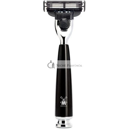 MÜHLE RYTMO Series Wet Razor Compatible with Gillette Mach3 Black Resin