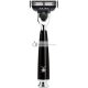 MÜHLE RYTMO Series Wet Razor Compatible with Gillette Mach3 Black Resin