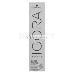   Schwarzkopf Professional Igora Royal SilverWhite Permanent White Refining Color Cream Professional Permanent Hair Color for Platinum Blonde and Gray Hair Silver 60 ml