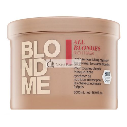 Schwarzkopf Professional BlondMe All Blondes Rich Mask Nourishing Mask for Blonde Hair 500 ml