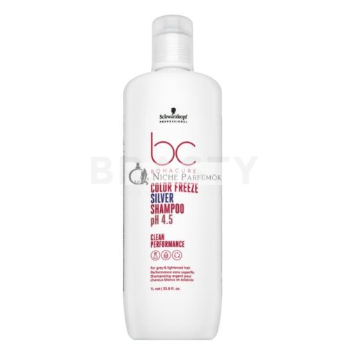 Schwarzkopf Professional BC Bonacure Color Freeze Silver Shampoo pH 4.5 Clean Performance Shampoo for Platinum Blonde and Gray Hair 1000 ml