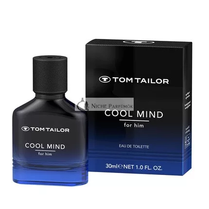 Tom Tailor Cool Mind 30ml Men's Perfume Eau de Toilette with Woody-Amber Notes Vegan Men's Perfume Cardamom, Cinnamon, Patchouli, Vanilla & Sandalwood Light, Cool & Calm