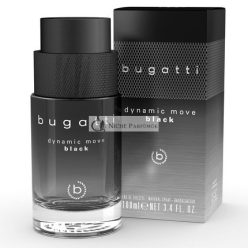   Bugatti Dynamic Move Black Men's Perfume 100ml - Oriental Woody Eau de Toilette - Sensual and Strong Combination of Cashmere Wood, Musk, and Lychee - Fruity, Fresh, and Woody-Warm