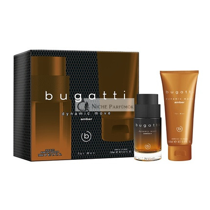Bugatti Dynamic Move Amber - Eau De Toilette 100 Ml And Shower Gel 200 Ml