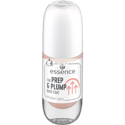 Essence The Prep & Plump Base Coat Nail Care Nude Long-lasting Primer Protective Smoothing Glossy Natural Acetone-free Vegan Microplastic Particle Free 8ml