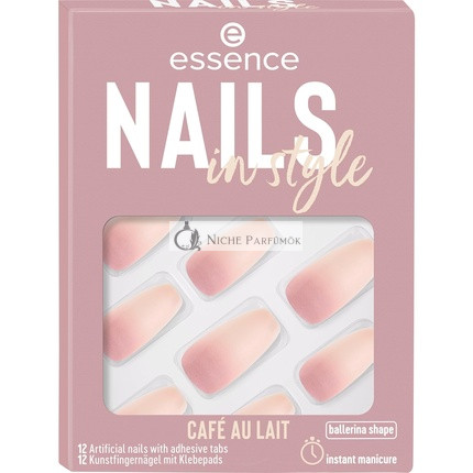 Essence Nails in Style Artificial Fingernails No. 16 Nude Express Result Immediate Result Glossy Color Intensive Nanoparticle Free Café au Lait