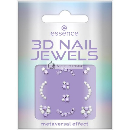 Essence 3D Nail Jewels Violet Nail Stickers 10pcs