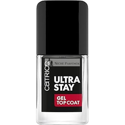 Catrice Ultra Stay Gel Top Coat - Transparent, Long-Lasting, Quick-Drying, Enlarging, Vegan, 10 Ml