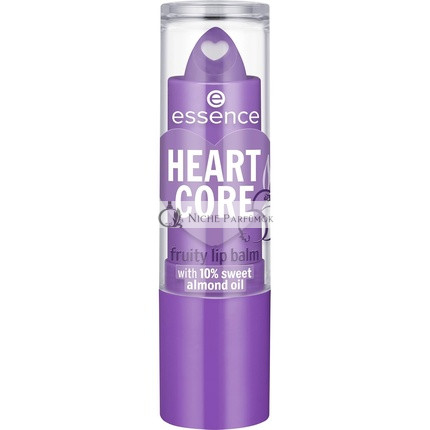 Essence Heart Core Fruity Lip Balm No. 06 Violet Smoothing Nourishing