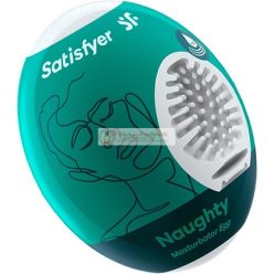   Satisfyer Masturbator Egg, Riffle Structure, Hydro-Active Tpe, No Lubricant