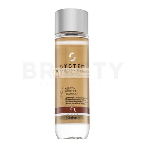 System Professional LuxeOil Keratin Protect Shampoo Strengthening Shampoo for Damaged Hair 250 ml