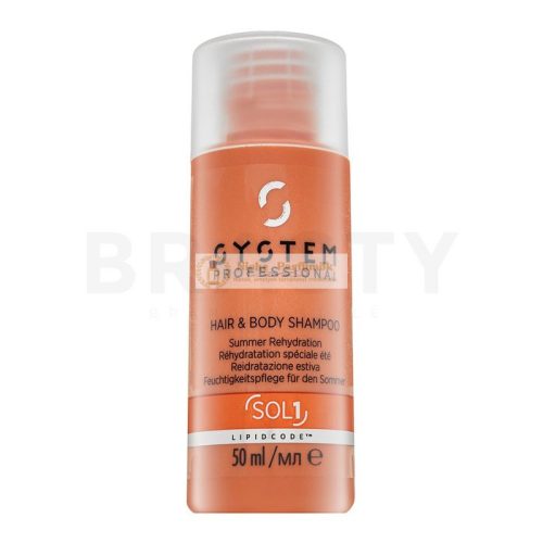 System Professional Solar Hair & Body Shampoo and Shower Gel 2in1 for Sun-Damaged Hair 50 ml