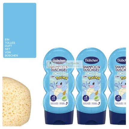 2in1 Kids Shampoo & Shower Gel Schiggy Vegan with Sponge 230ml