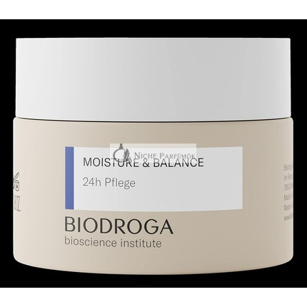 Biodroga Moisture & Balance 24h Care 1.7 oz with Hyaluronic Acid and Cica Soothing Hydration - Free of Mineral Oil Parabens Silicones Coloring Agents Animal-Based Ingredients Gluten and Lactose