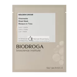   BIODROGA Bioscience Institute Golden Caviar Sheet Mask Vitalizing Face Mask Paraben-Free Silicone-Free Mineral Oil-Free Microplastic-Free