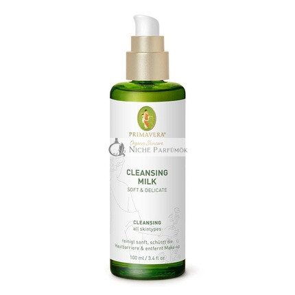 PRIMAVERA Soft & Delicate Cleansing Milk 100ml - Vegan Face Cleanser for All Skin Types