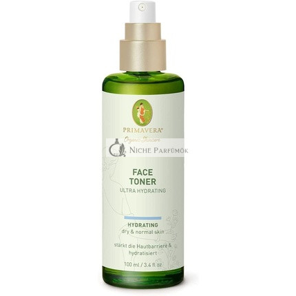 PRIMAVERA Ultra Hydrating Face Toner 100ml - Natural Cosmetics for Normal to Dry Skin - Vegan