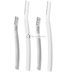   Beauty Eyebrow Shaper Razor Blades 4 Pack - White and Transparent (1 Set)