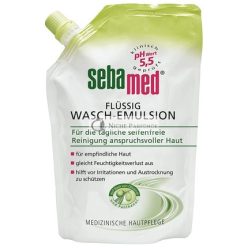   Sebamed Olive Liquid Wash Emulsion Refill Bag 400ml - Extra Mild Soap-Free Cleansing Formula for Sensitive Skin