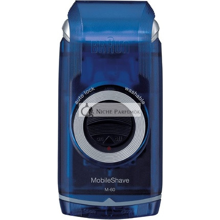 Braun PocketGo Mobile Shave Electric Travel Shaver for Men Fully Washable Portable Shaver With Travel Lock Blue