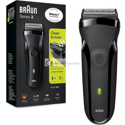 Braun Series 3 Electric Shaver For Men with Precision Beard Trimmer 300 Black Razor