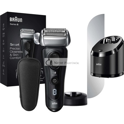 Braun Series 8 8410s Electric Beard Razor, Head With 3+1 Precision Trimmer, Sonic Technology And 40° Head Adjustment, Wet&Dry Use With 60 Minute Battery