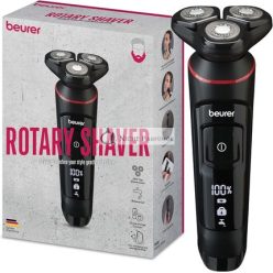   Beurer MN8X Rotary Shaver with 360° Flex Shaving Head, 3 Shaving Heads with Magnetic Fixation, Precision Trimmer Attachment, Waterproof, Quick Charge Function, LED Display