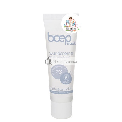 Boep Med Zinc Wound Cream Vegan Natural Cosmetics Healing Salve with Almond Oil & Zinc Oxide for Irritated Dry or Itchy Skin for Neurodermatitis or Rosacea Baby Diaper Cream 50ml