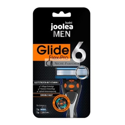 Joolea Men Glide Flex-Pro 6 Razor for Sensitive Skin with Replacement Cartridge - Product from Germany