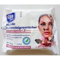   Elina med Nourishing Facial Cleansing Wipes - Pack of 20 Alcohol-Free Makeup Remover Wipes
