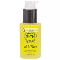   RICH Pure Luxury Silk Oil Serum with Organic Jojoba and Sweet Almond Oil for All Hair Types 2 Oz