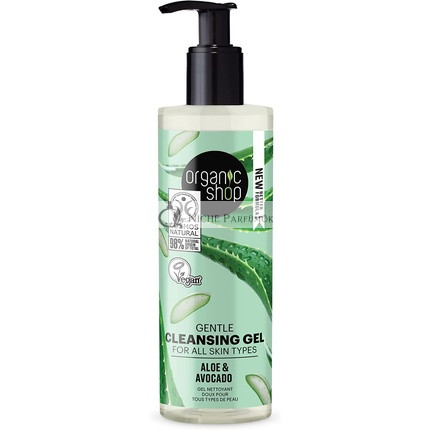 Organic Shop Gentle Cleansing Gel for All Skin Types Avocado and Aloe 200ml