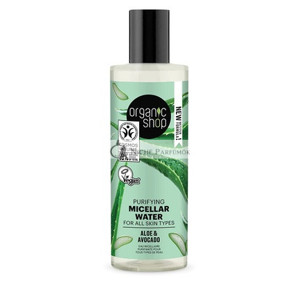 Organic Shop Cleansing Micellar Water for All Skin Types Avocado and Aloe 150ml