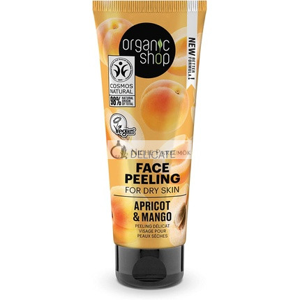 Organic Shop Delicate Face Peeling Apricot and Mango for Dry Skin 75ml