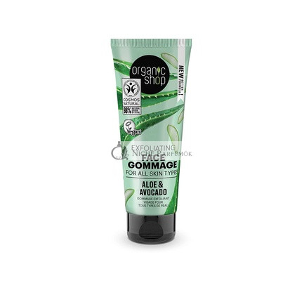 Organic Shop Avocado and Aloe Face Scrub for All Skin Types 75ml