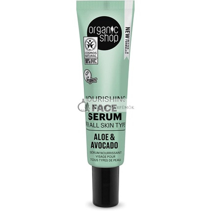 Organic Shop Nourishing Face Serum with Avocado and Aloe for All Skin Types 30ml
