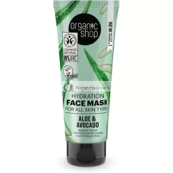   Organic Shop Deep Hydration Face Mask for All Skin Types with Avocado and Aloe 75ml
