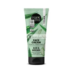   Organic Shop Light Daily Face Cream for All Skin Types Avocado and Aloe 50ml