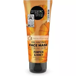   Organic Shop Balancing Face Mask for Oily Skin Pumpkin and Honey 75ml