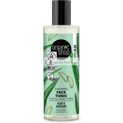 Organic Shop Calming Face Tonic with Avocado and Aloe for All Skin Types 150ml