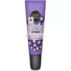   Organic Shop Aqua Glossy Lip Balm Hyaluron Therapy with Hyaluronic Acid and Blackberry Extract 10ml