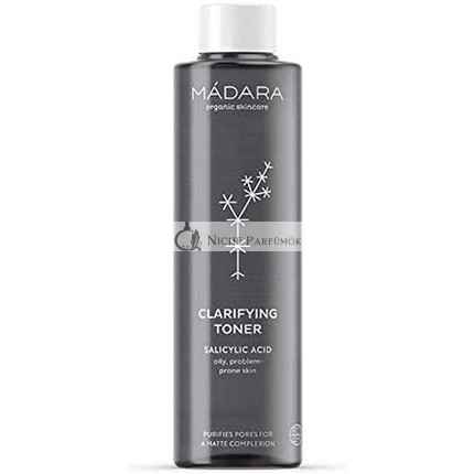 MÁDARA Organic Skincare Clarifying Toner 200ml - pH Balancing Formula with Oil-Controlling Extracts